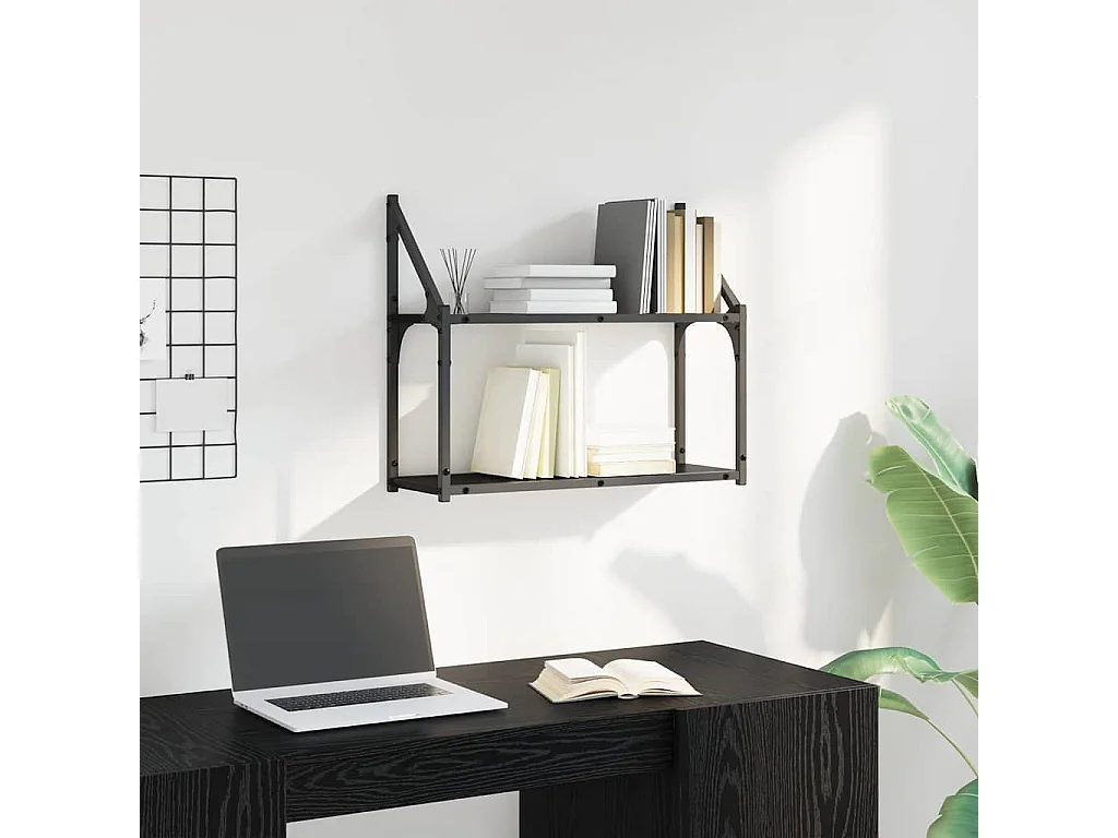 Étagère Murale Chêne noir 60 x 21 x 51 cm Bois d'ingénierie
