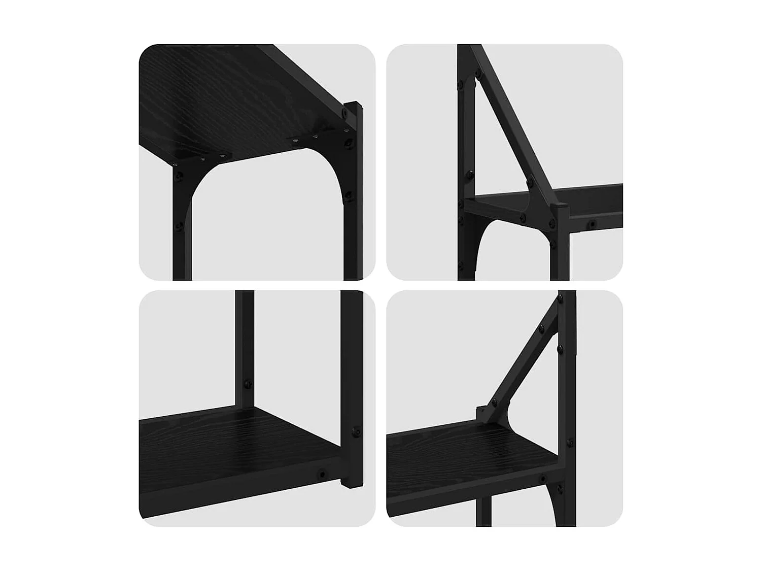 Étagère Murale Chêne noir 60 x 21 x 51 cm Bois d'ingénierie