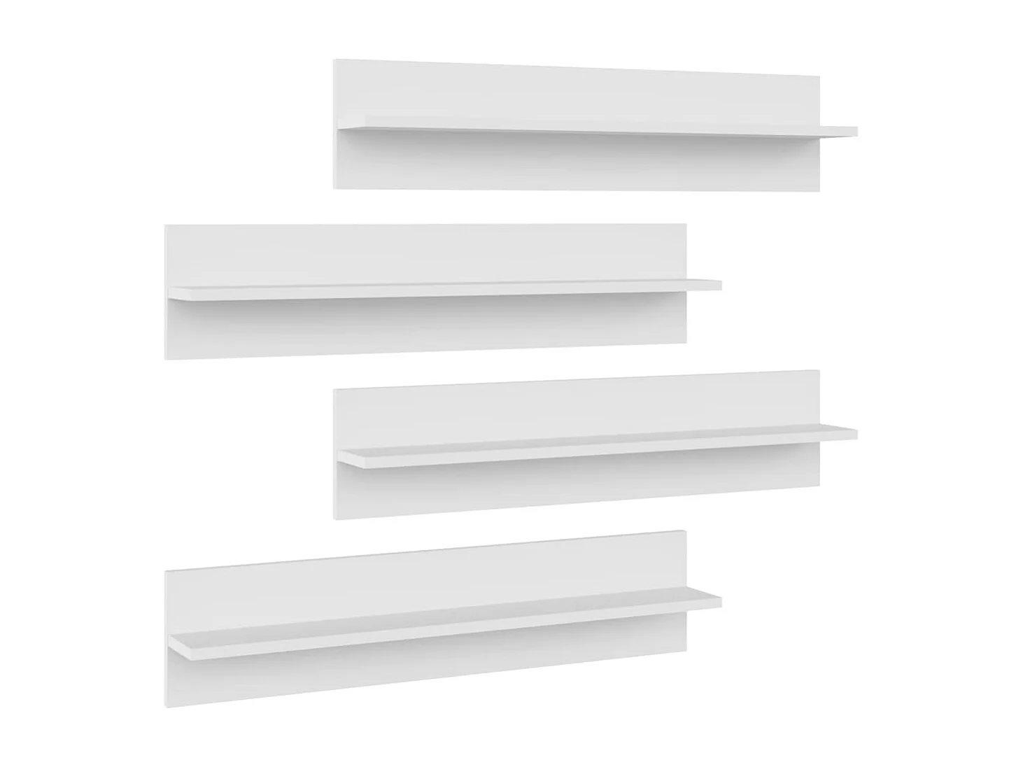 Estantes de pared 4 uds Blanco 80x11,5x18 cm madera de ingeniería