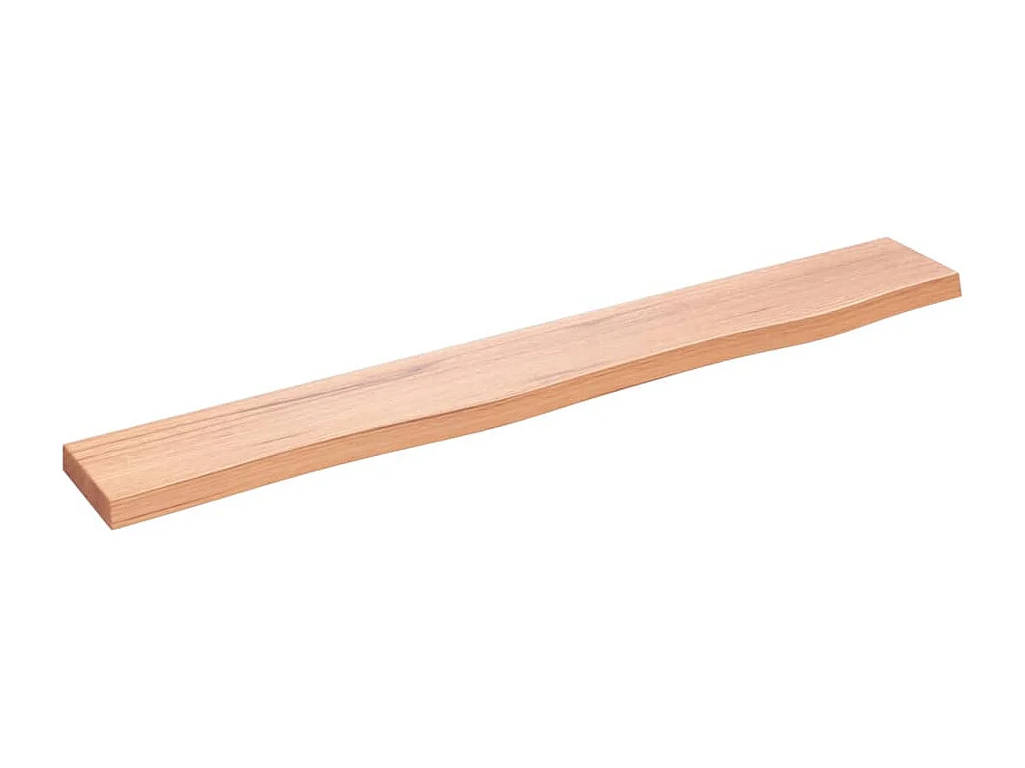 Estante de pared marrón claro 80x10x2 cm madera maciza de roble tratado