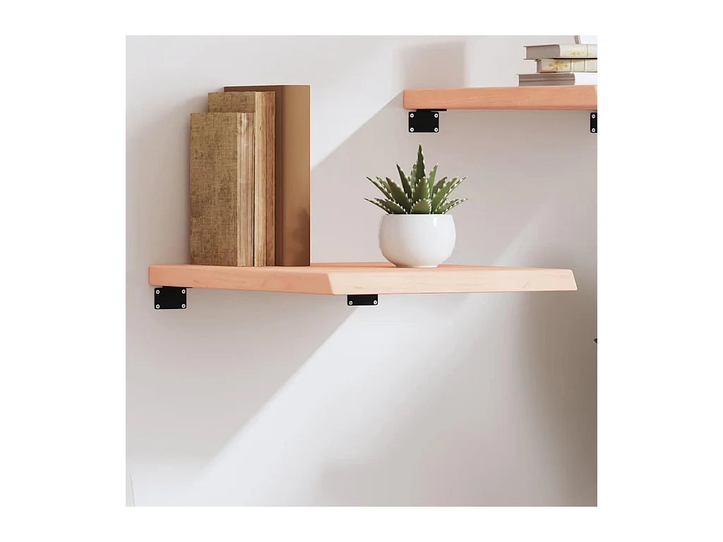 Estante de pared 40x60x(2-4) cm madera maciza de roble sin tratar