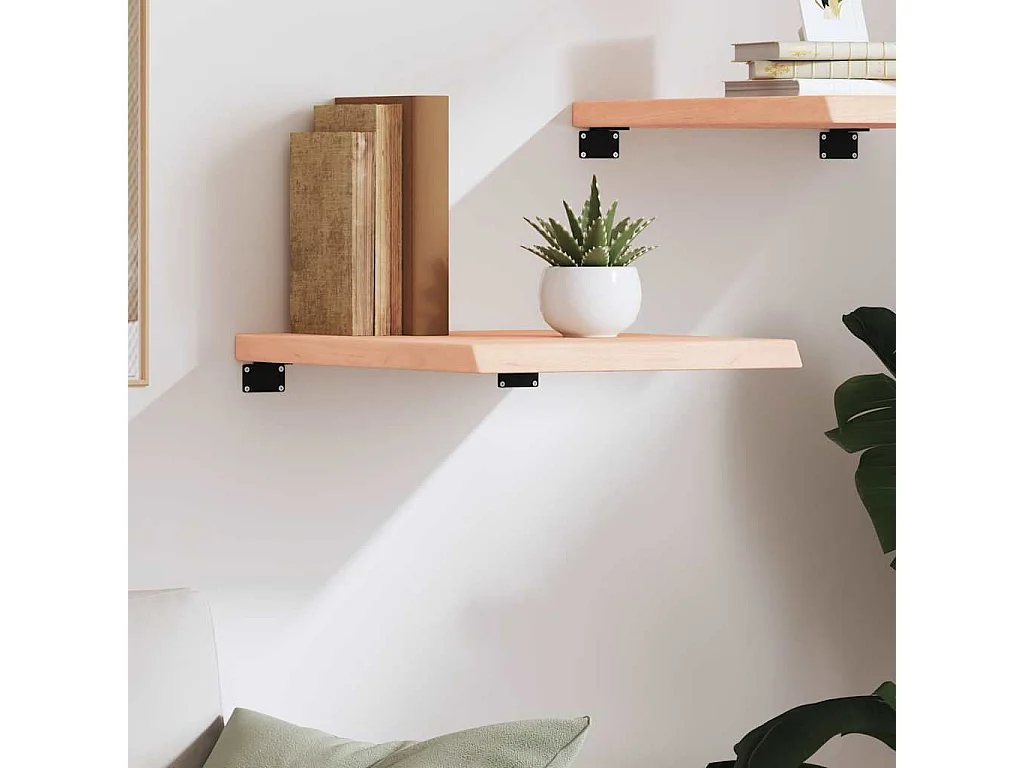 Estante de pared 40x60x(2-4) cm madera maciza de roble sin tratar