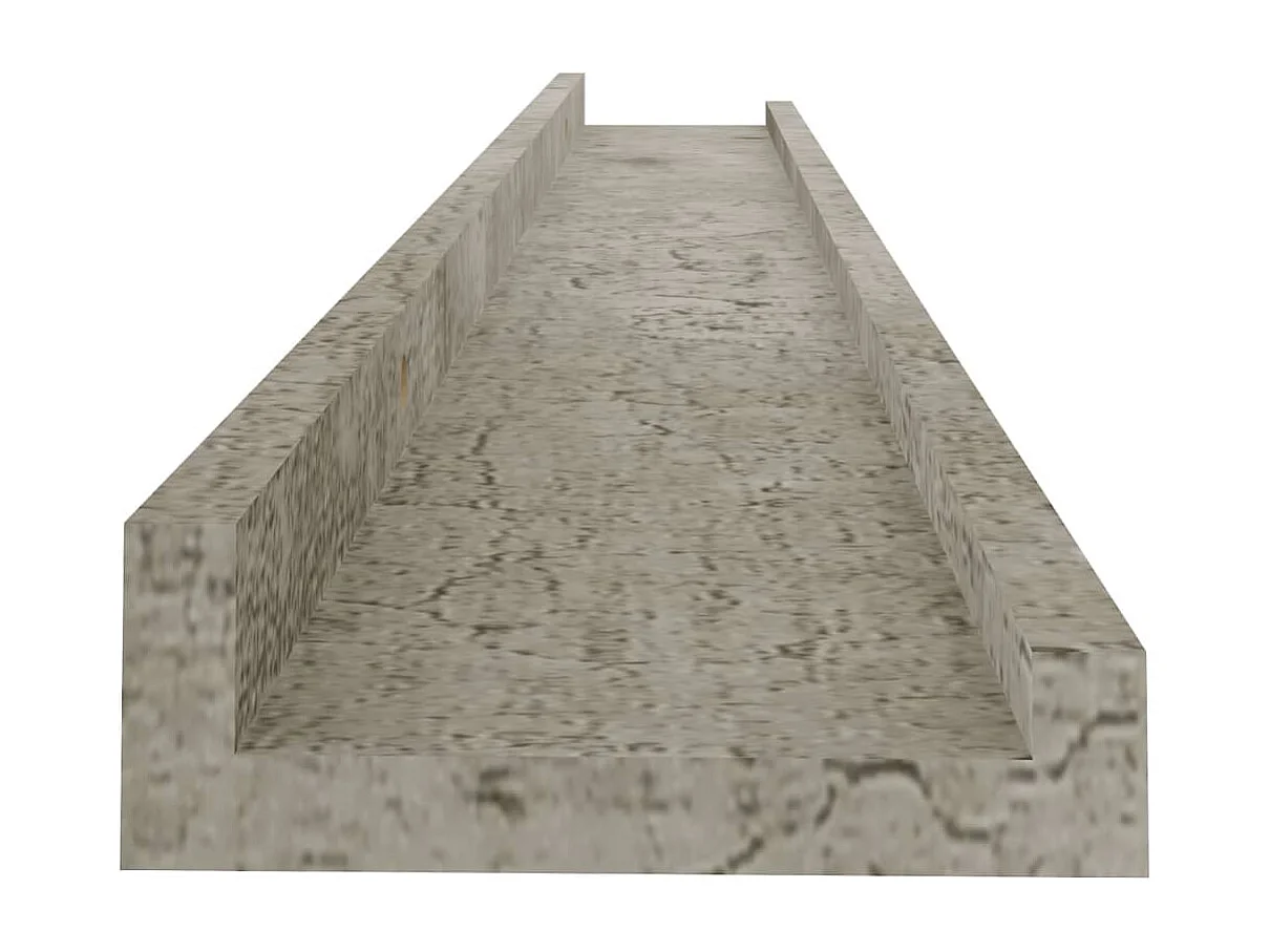 Mensole da parete 4 pezzi Grigio cemento 80x9x3 cm