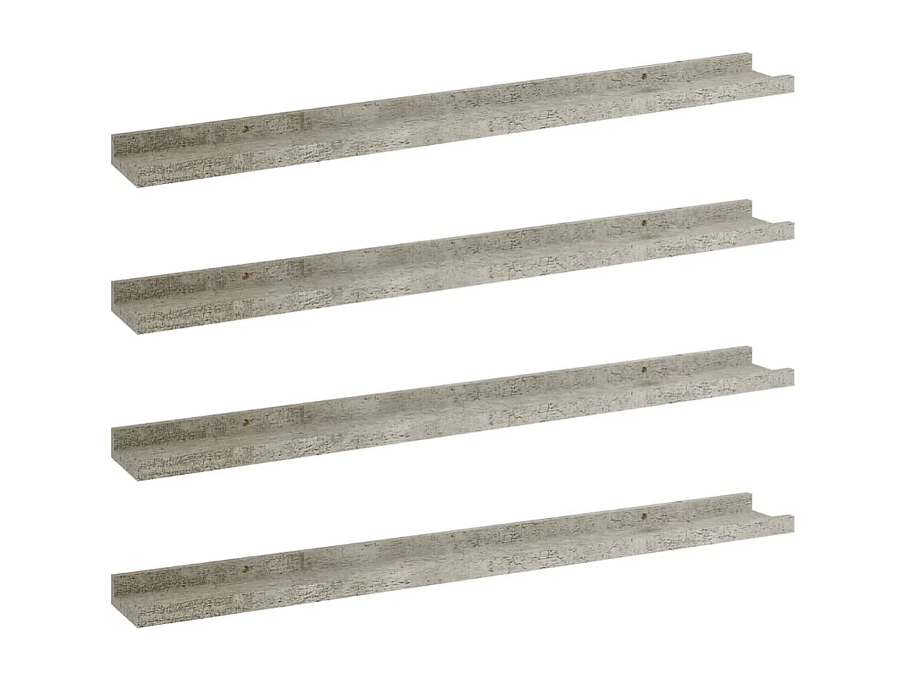 Étagères murales 4 pcs Gris béton 80x9x3 cm