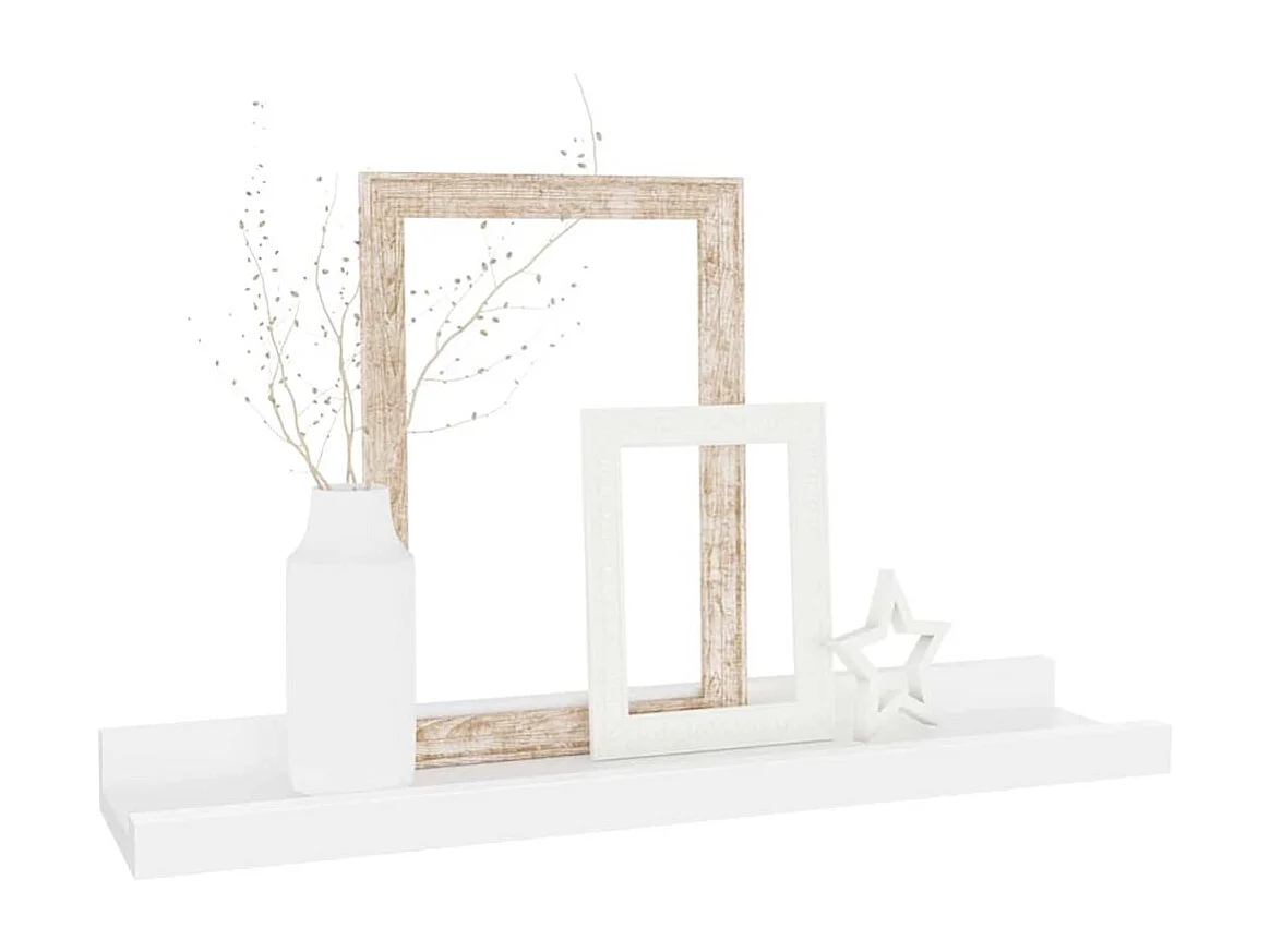 Estantes de pared 4 piezas Blanco 40x9x3 cm