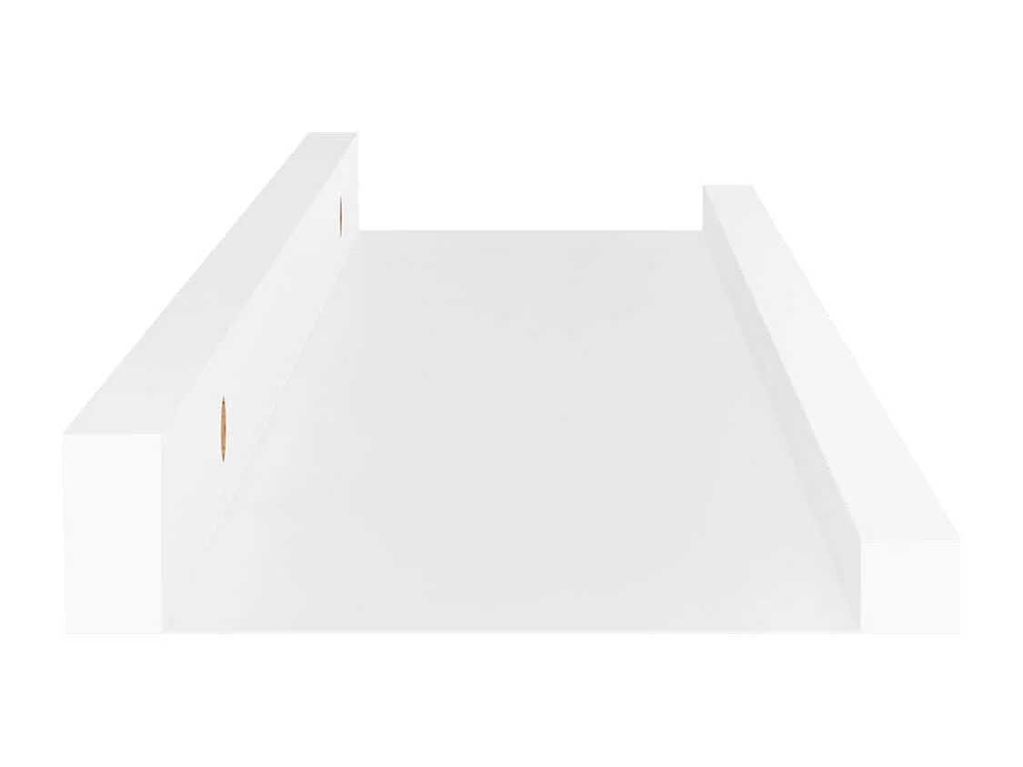 Estantes de pared 4 piezas Blanco 40x9x3 cm