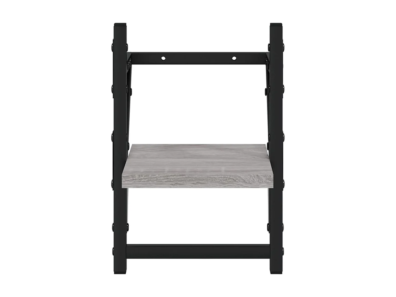 Wandplanken met stangen 2 stuks sonoma grijs 20x25x30 cm