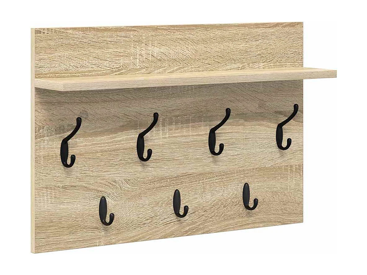 Wandkapstok met plank Sonoma eiken 60 x 40 x 12 cm