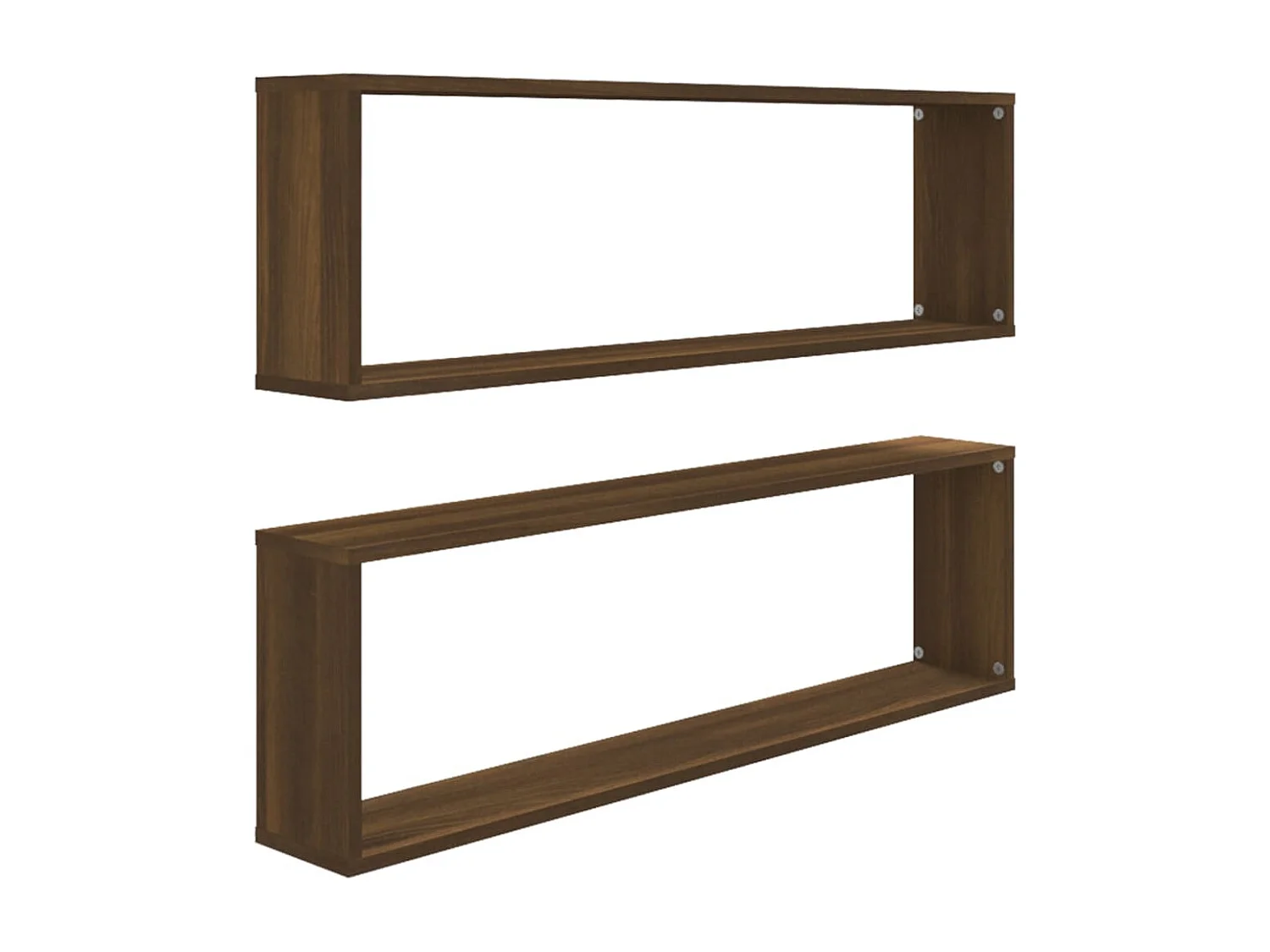 Étagères murales cube 2 pcs Chêne marron 100x15x30 cm Bois