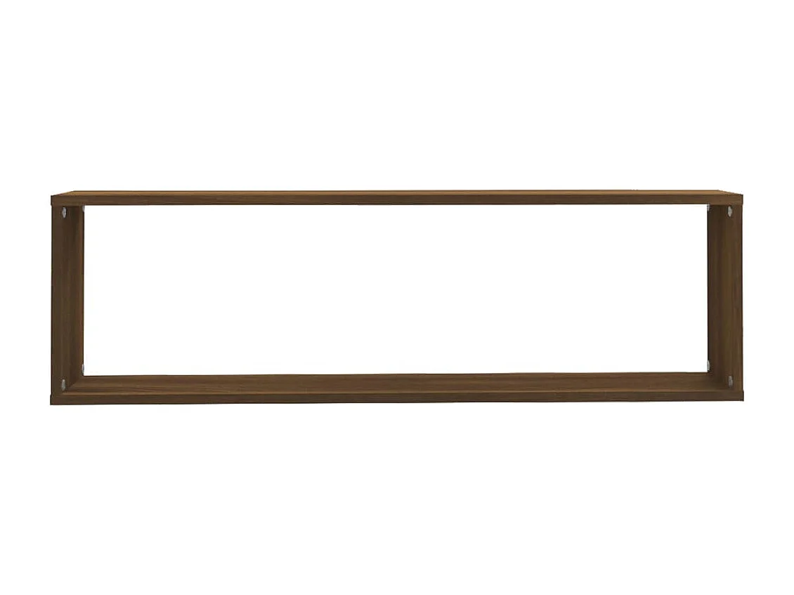 Étagères murales cube 2 pcs Chêne marron 100x15x30 cm Bois