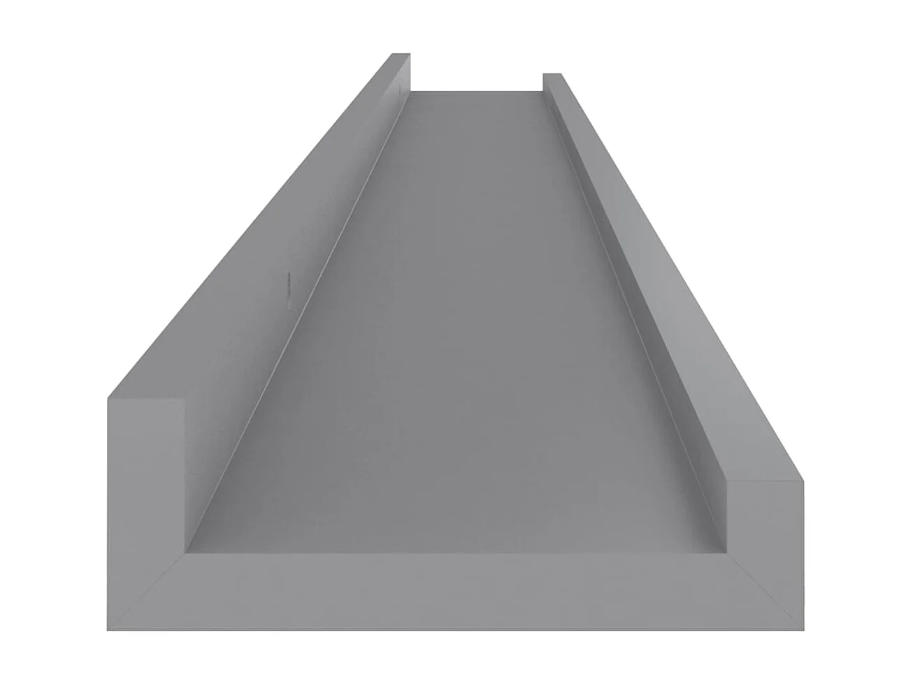 Estantes de pared 2 uds Gris 100x9x3 cm