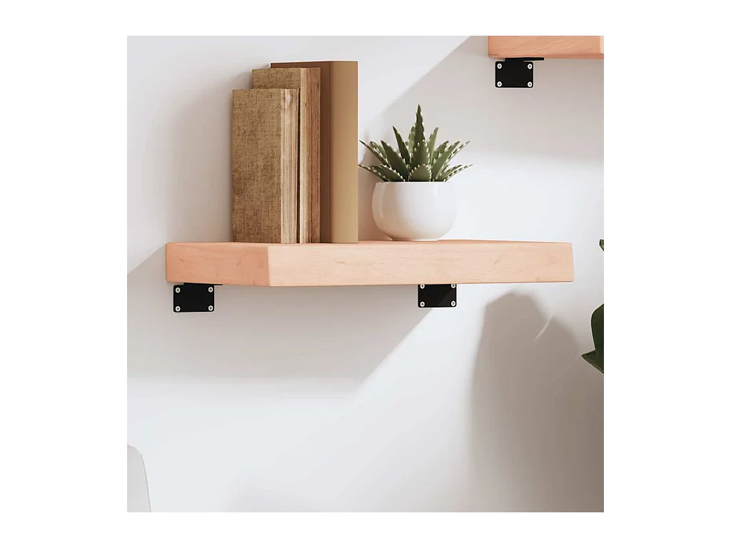 Estante de pared 40x30x(2-6) cm madera maciza de roble sin tratar