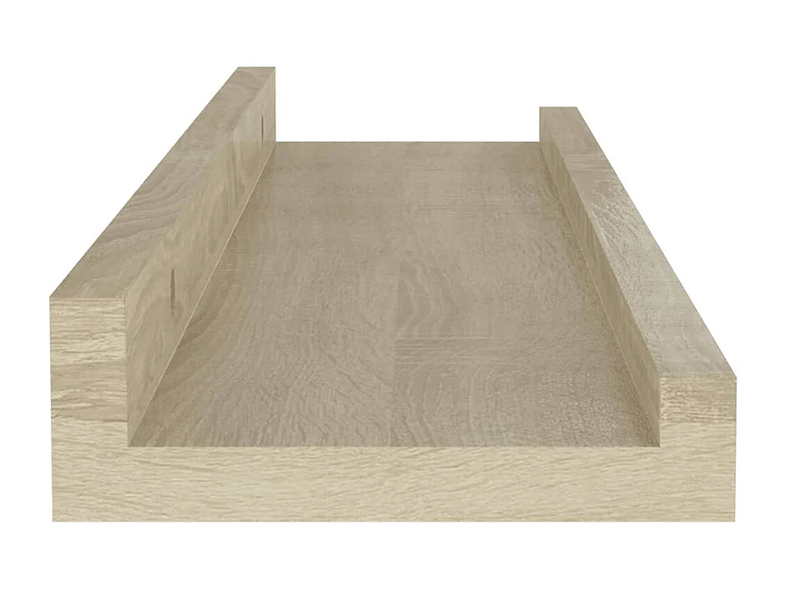 Mensole da parete 4 pezzi rovere sonoma 40x9x3 cm