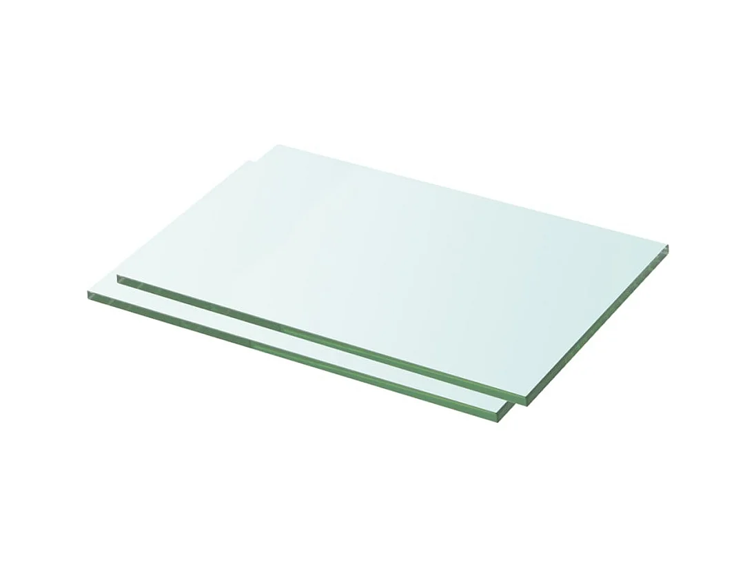 Panneaux d'étagère 2 pcs Verre Transparent 30 x 15 cm