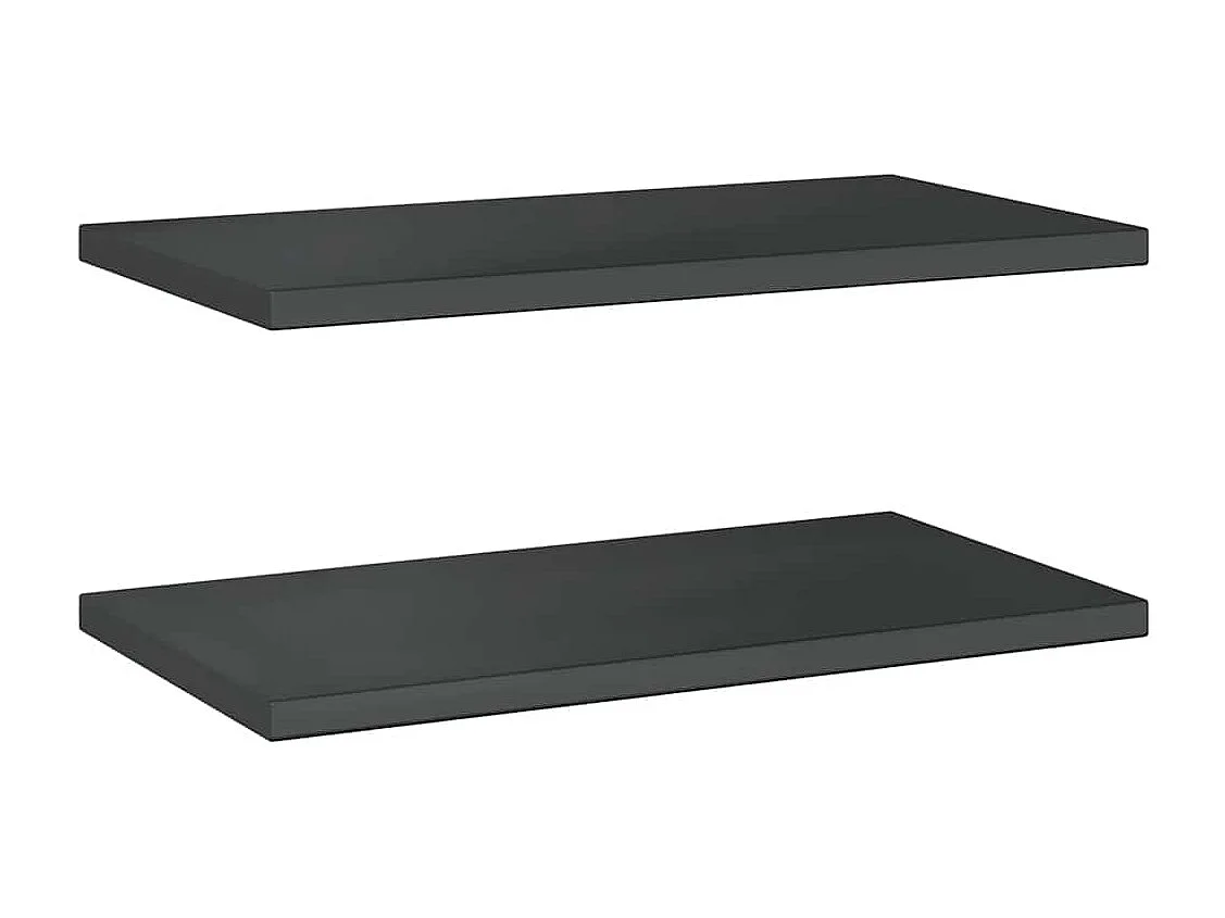 Mensole da parete 2 pezzi 75x40x3 cm acciaio inox nero