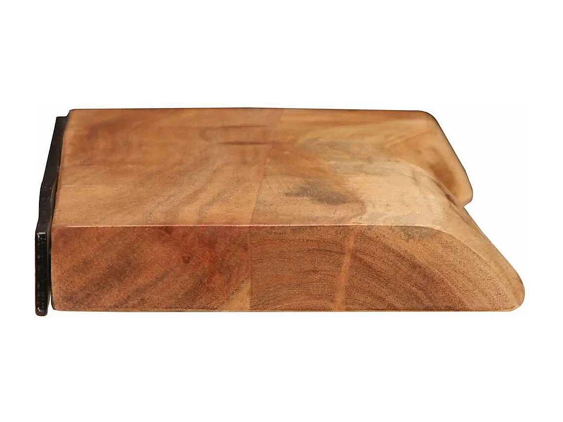 Estantes de pared 2 uds 80x20x3,5 cm madera maciza de acacia