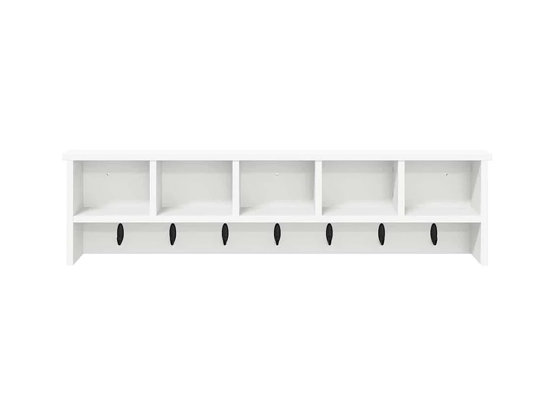 Perchero de pared Blanco 100 x 16 x 26 cm Madera de ingeniería