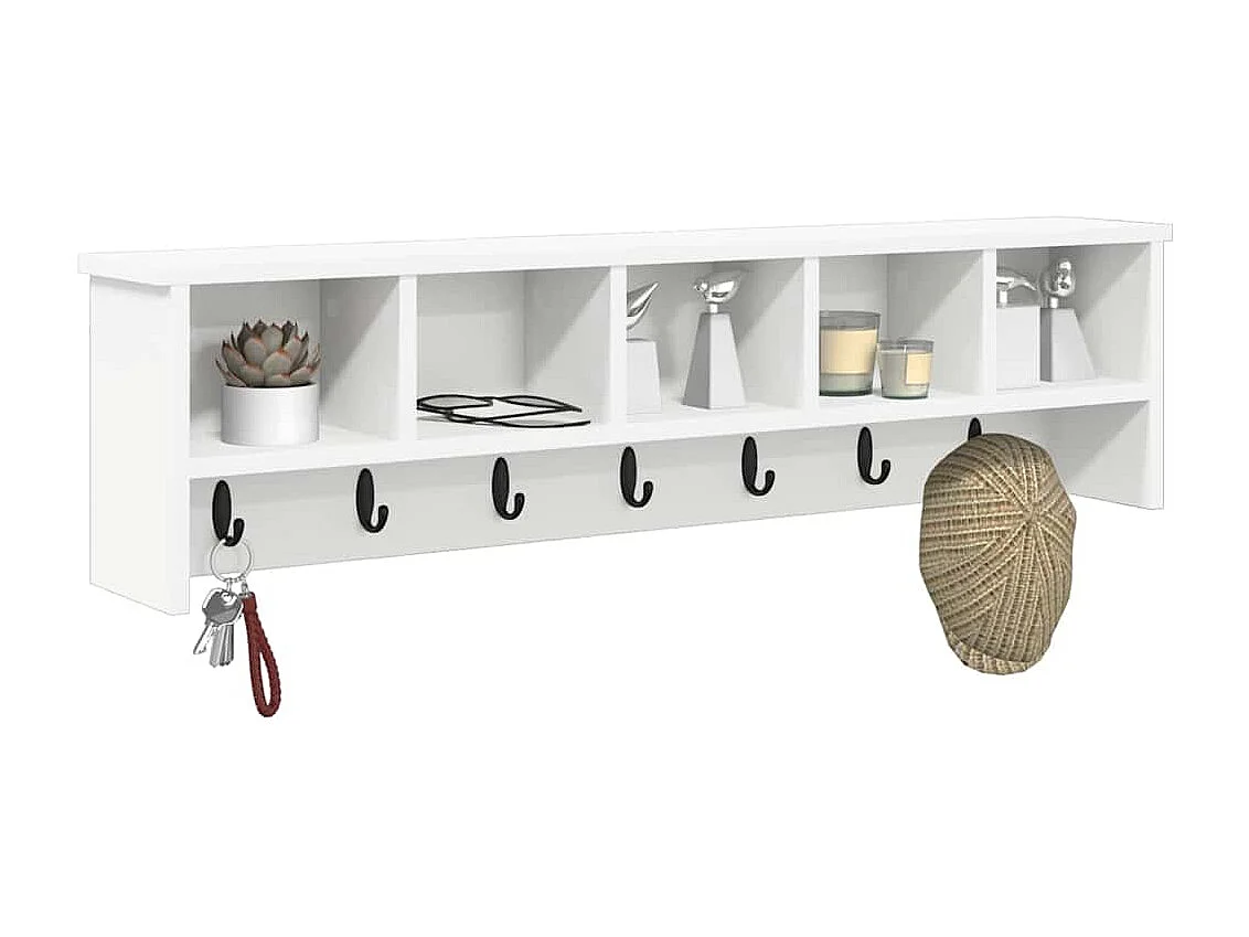 Appendiabiti da parete Bianco 100 x 16 x 26 cm Legno ingegnerizzato