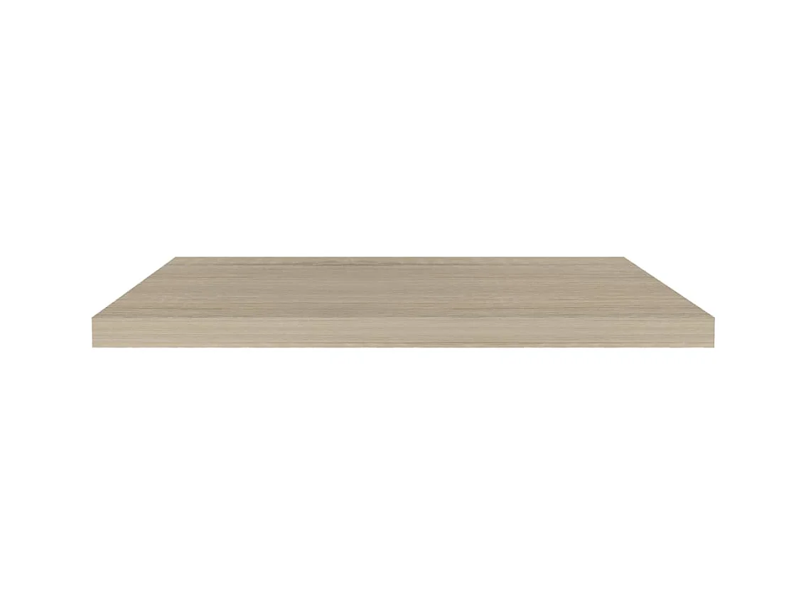 Mensole da parete sospese 4 pezzi Rovere 80x23,5x3,8 cm MDF