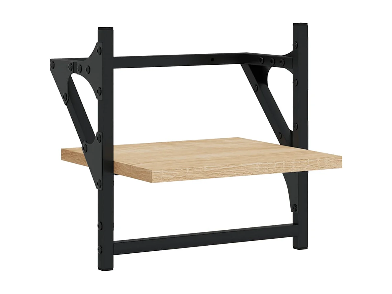 Estantes de pared con barras 2 piezas roble sonoma 30x25x30 cm