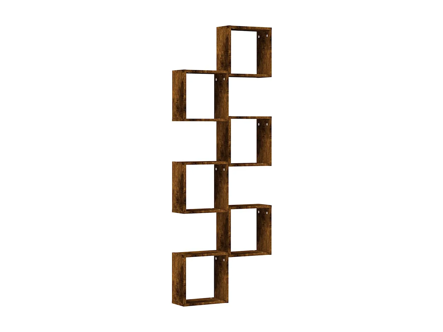 Étagères murales sous forme de cube 6 pcs chêne fumé 30x15x30cm