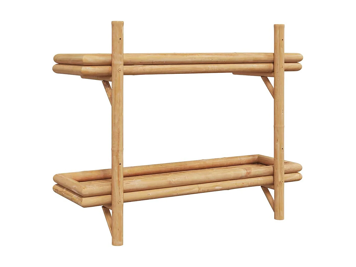 Wandplank met plank Bruin 75 x 26 x 60 cm Bamboe