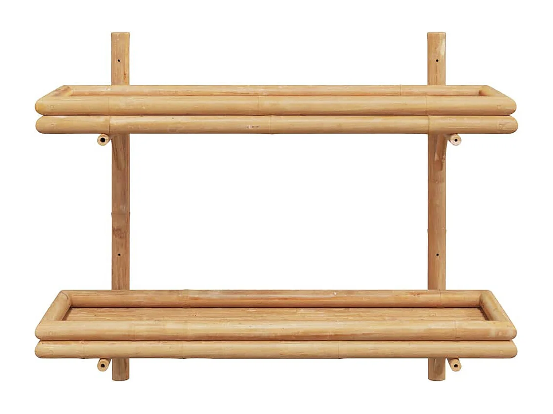 Wandplank met plank Bruin 75 x 26 x 60 cm Bamboe