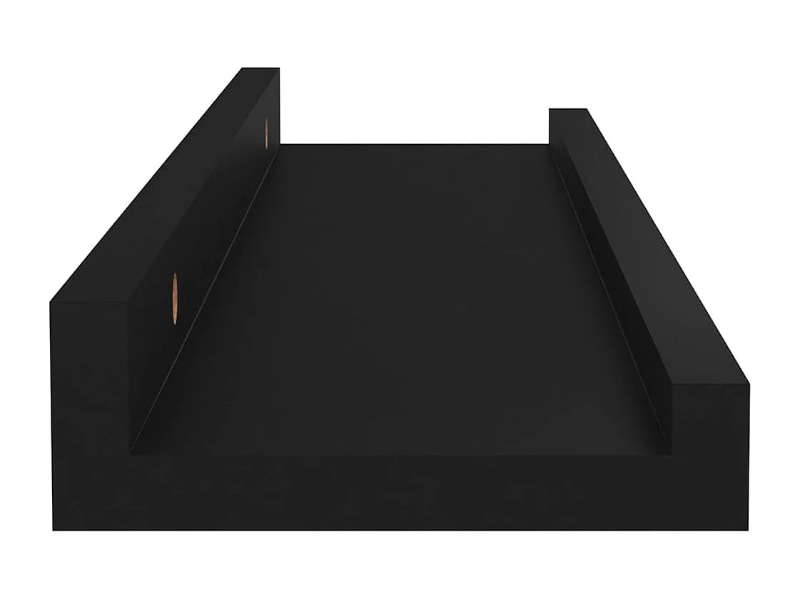 Mensole da parete 4 pezzi Nero 40x9x3 cm