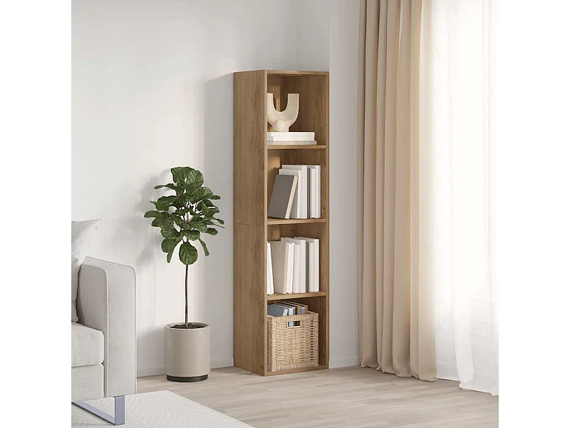 Librería/Mueble de TV de roble hecho a mano 36x30x143 cm