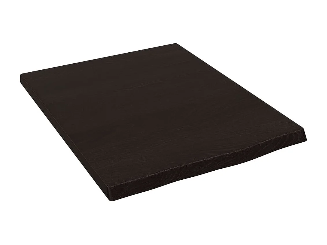 Donkerbruine wandplank 40x50x2 cm massief behandeld eikenhout