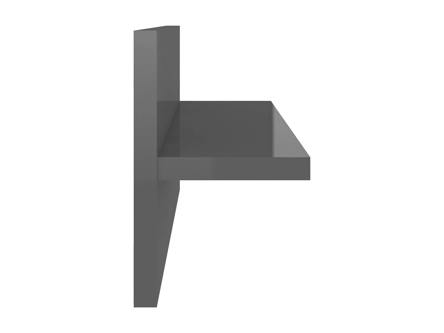 Étagères murales 4 pcs gris brillant bois d'ingénierie