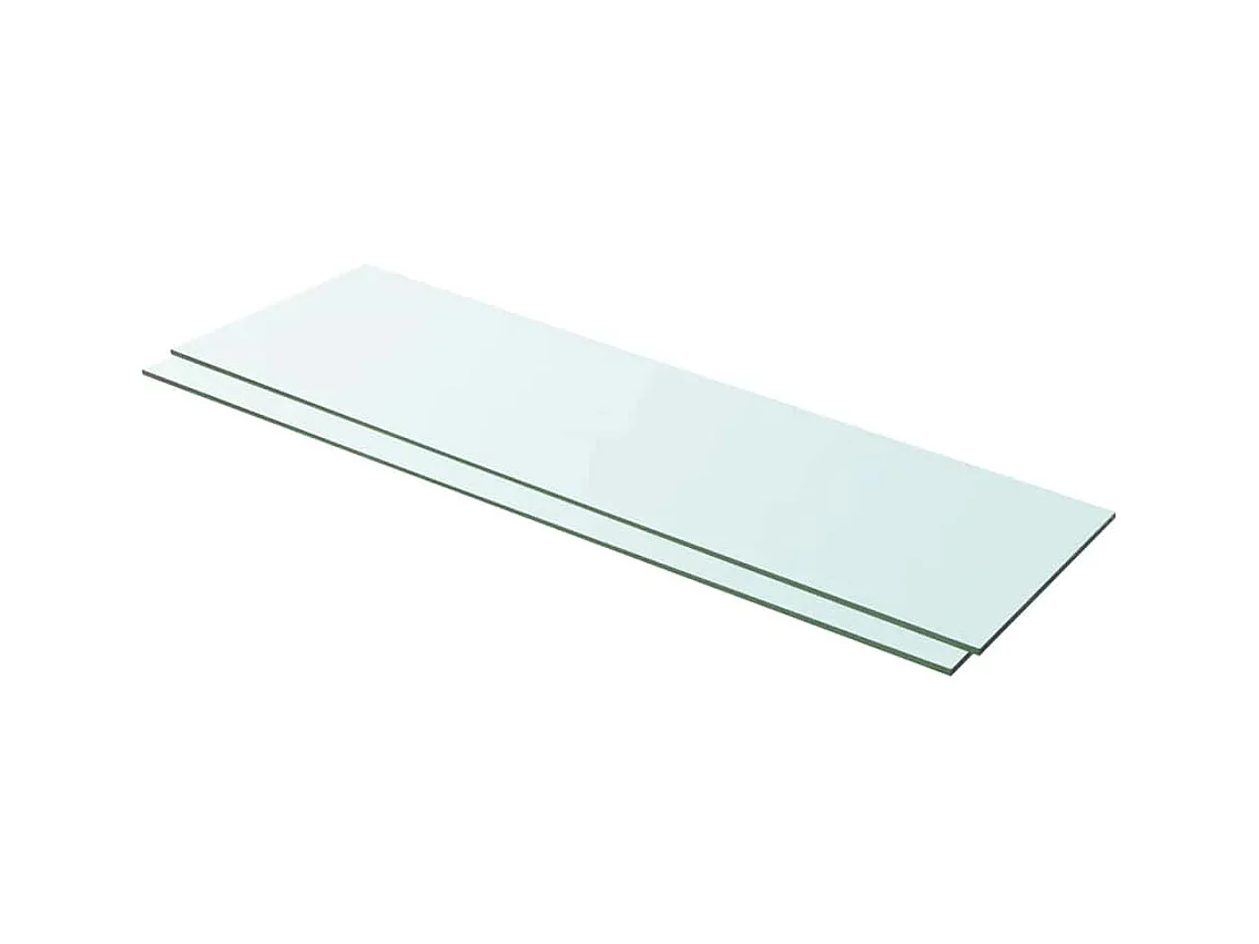 Plankpanelen 2 stuks Transparant glas 100 x 30 cm