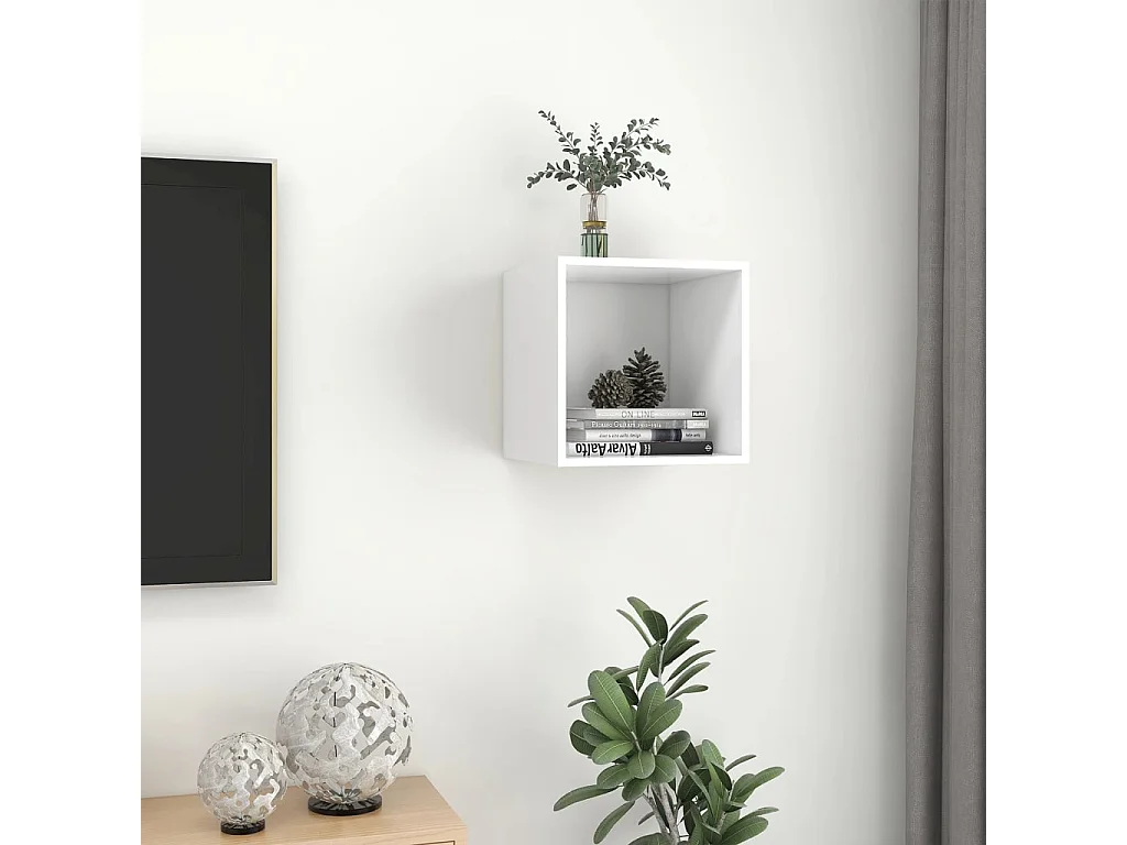 Wandkast Wit 37x37x37 cm Technisch hout