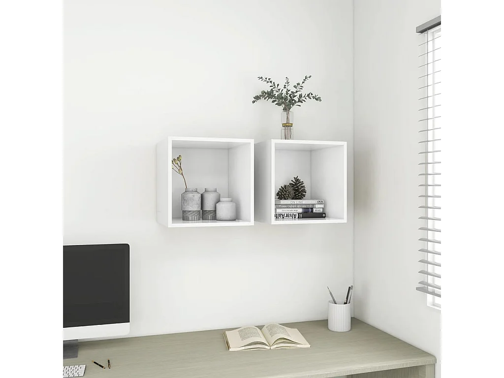 Wandkast Wit 37x37x37 cm Technisch hout