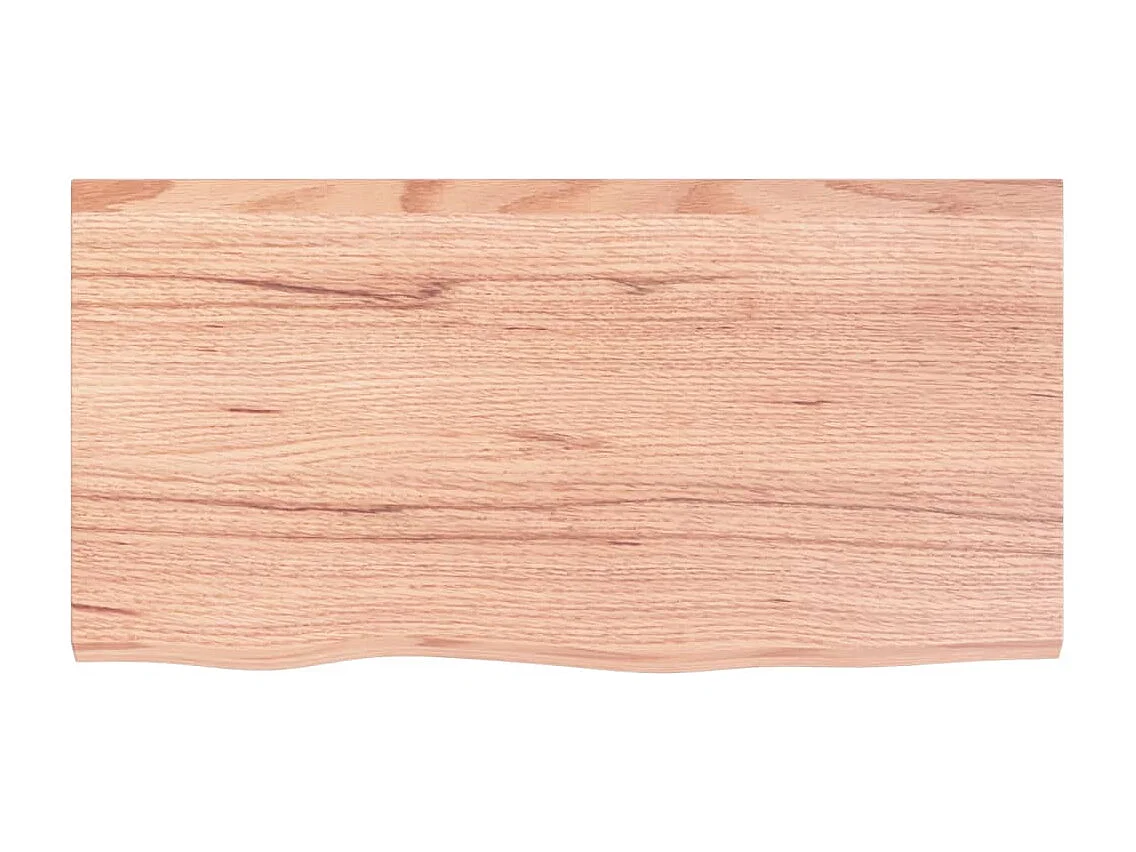 Hellbraunes Wandregal aus massivem behandeltem Eichenholz