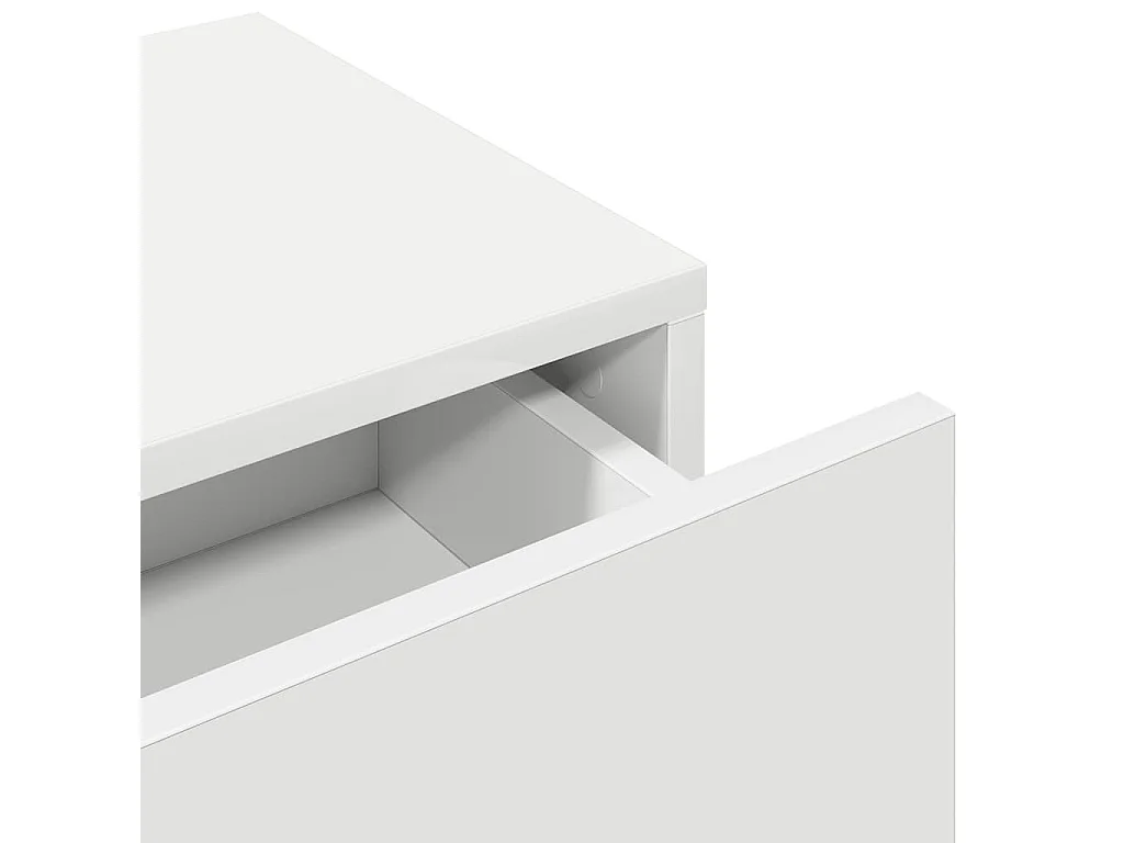 Étagère murale avec tiroirs blanc 100x36x19cm bois d'ingénierie