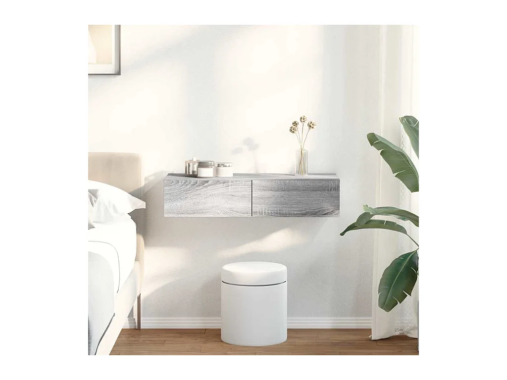 Sonoma Gray Engineered Wood Wandplank met Laden