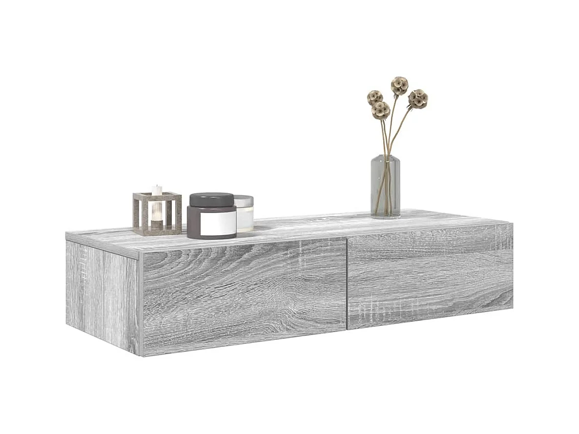Sonoma Gray Engineered Wood Wandplank met Laden