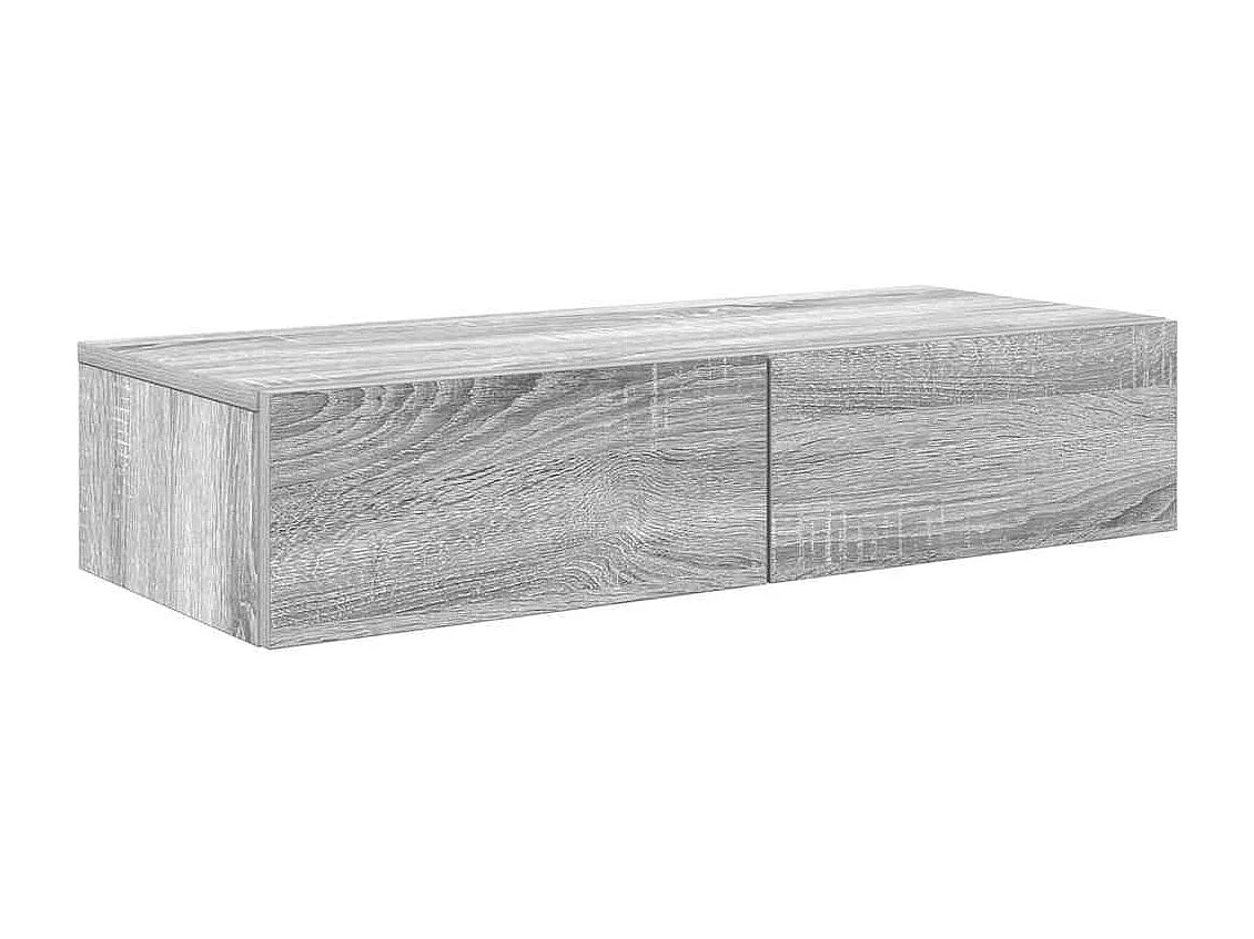 Étagère murale avec tiroirs sonoma gris bois d'ingénierie