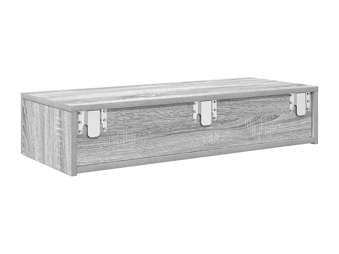 Étagère murale avec tiroirs sonoma gris bois d'ingénierie