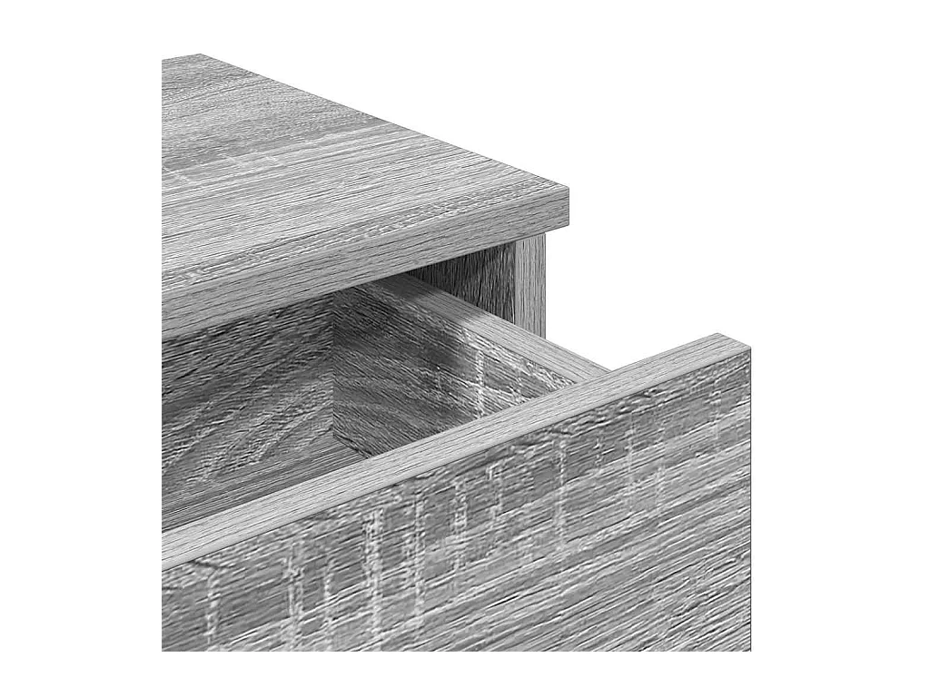 Estante de pared de madera de ingeniería gris Sonoma con cajones