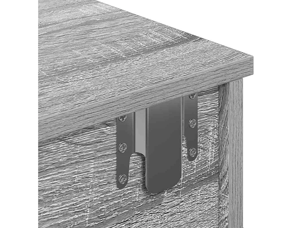 Estante de pared de madera de ingeniería gris Sonoma con cajones