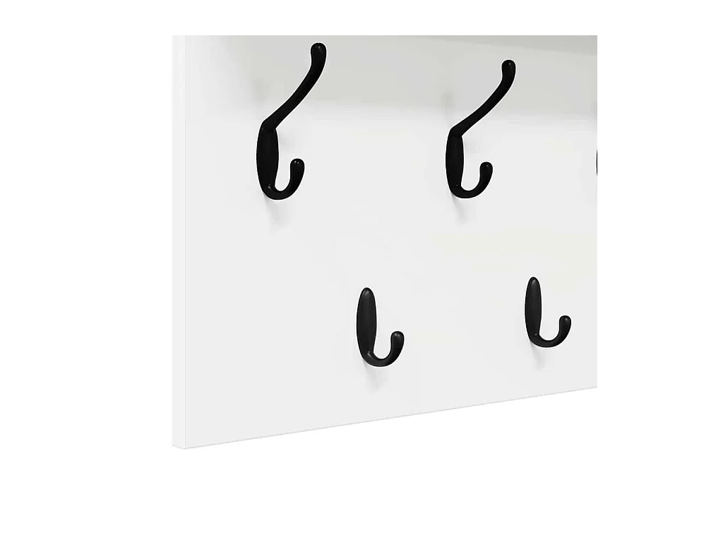 Appendiabiti da parete Bianco 80 x 40 x 12 cm Legno ingegnerizzato