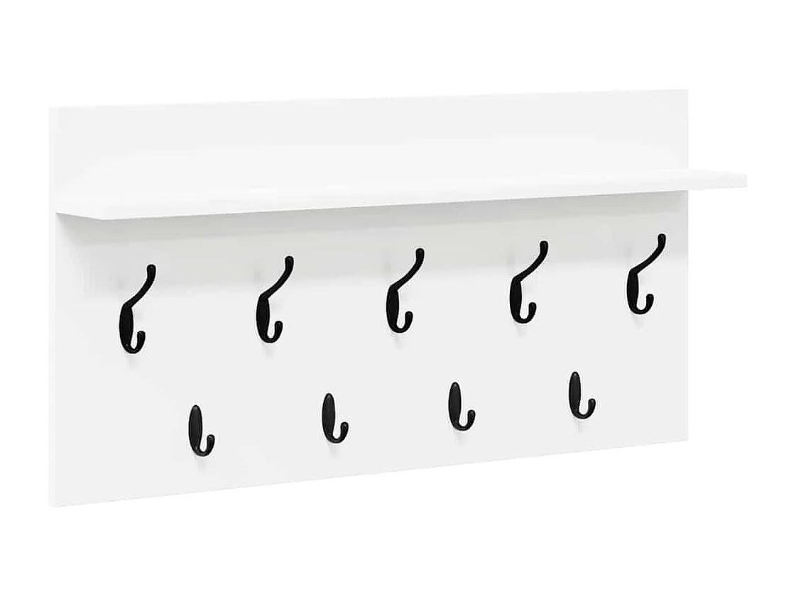 Perchero de pared Blanco 80 x 40 x 12 cm Madera de ingeniería