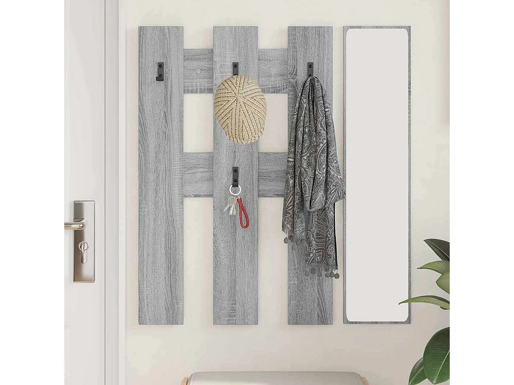 Perchero de pared Sonoma gris 65 x 3 x 100 cm
