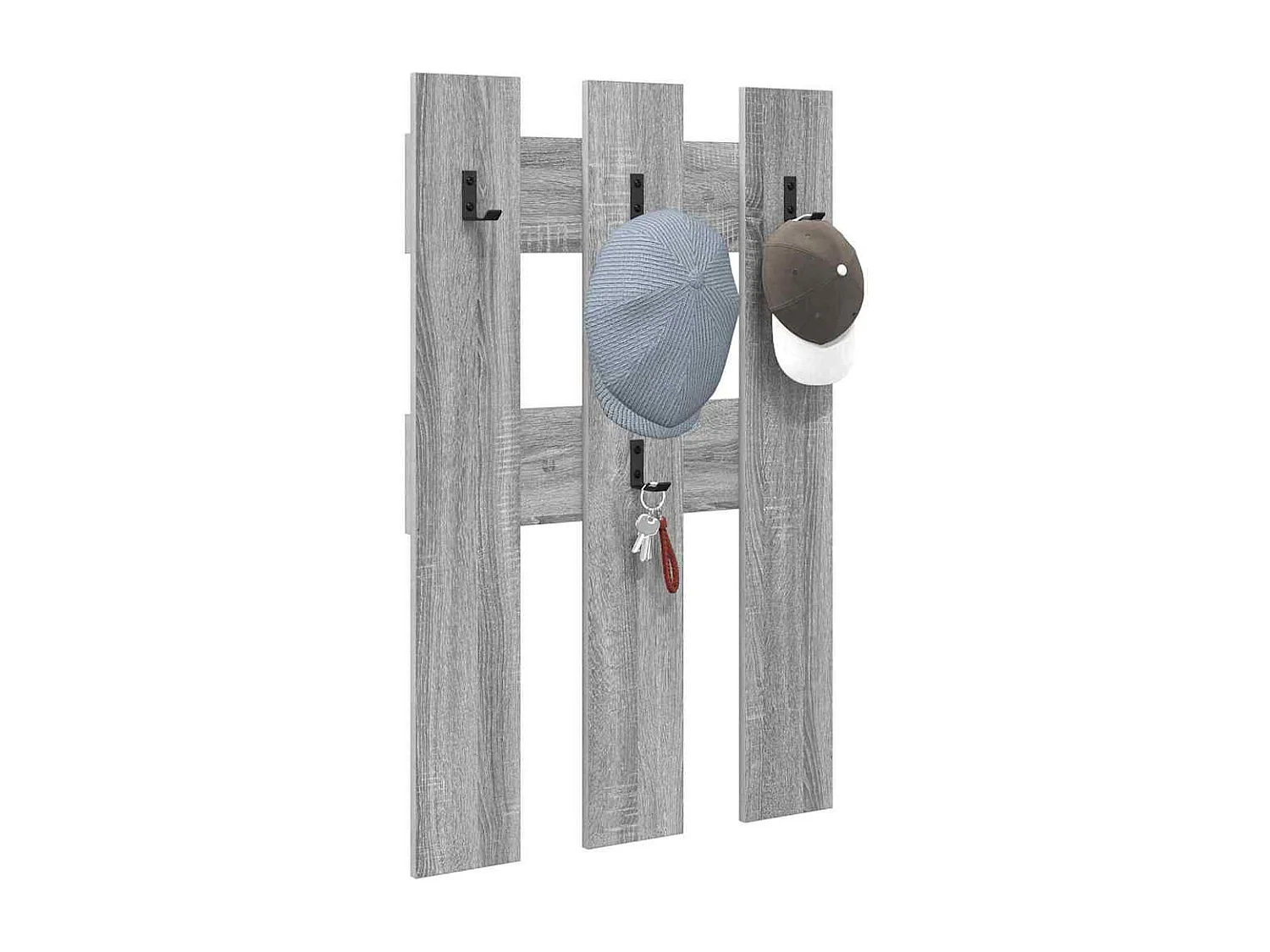 Porte-manteau mural Montage mural Sonoma gris 65 x 3 x 100 cm