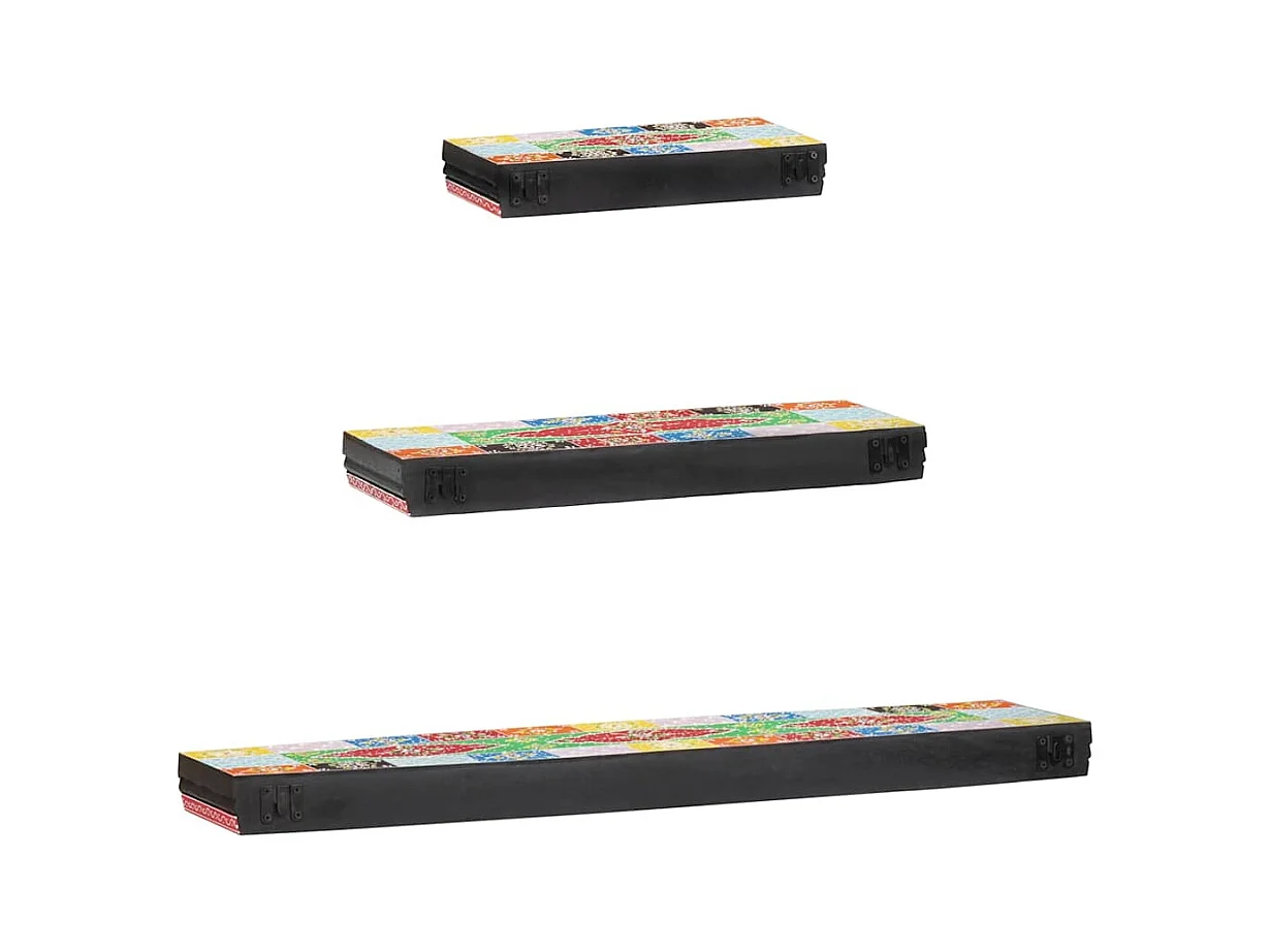 Wandplanken met plank 3 stuks Multicolor 100 x 20 x 6 cm