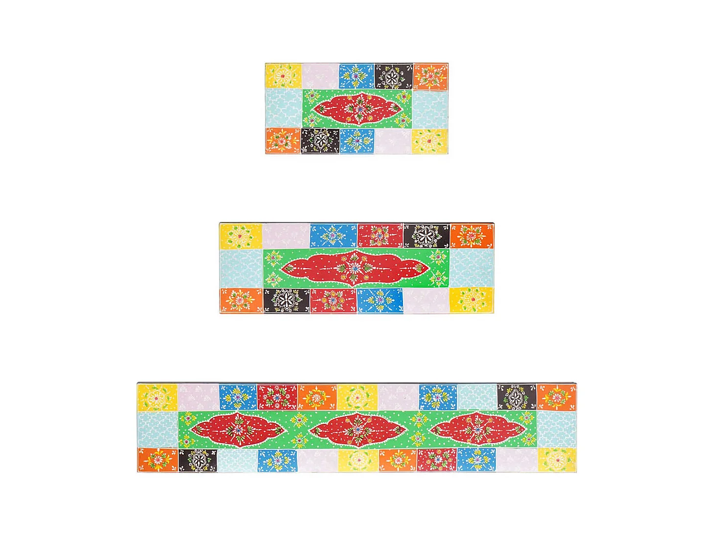 Wandplanken met plank 3 stuks Multicolor 100 x 20 x 6 cm