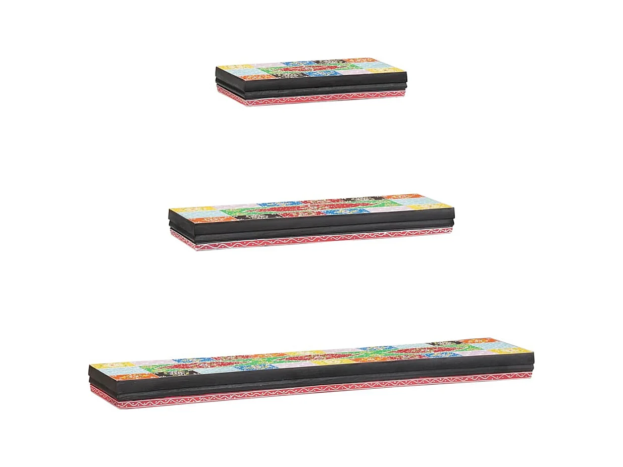 Wandplanken met plank 3 stuks Multicolor 100 x 20 x 6 cm