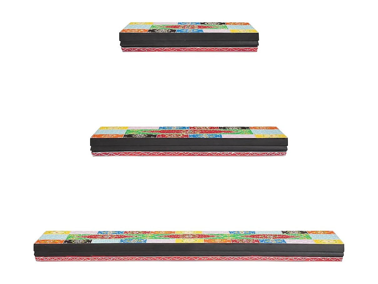 Étagères Murales avec étagère 3 pcs Multicolore 100 x 20 x 6 cm